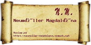 Neumüller Magdaléna névjegykártya